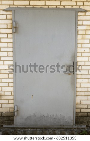 Old gray iron doors