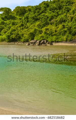 Stunning Sea Green Water of a Beautiful Lagoon in South Goa, India