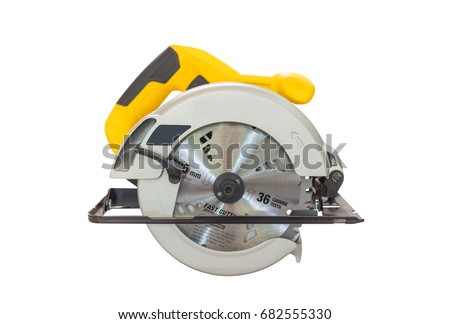 Power Tools , circular saws on a white background Royalty-Free Stock Photo #682555330
