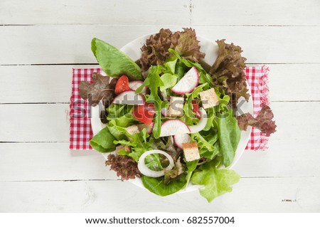 Homemade  fresh vegetable salad 