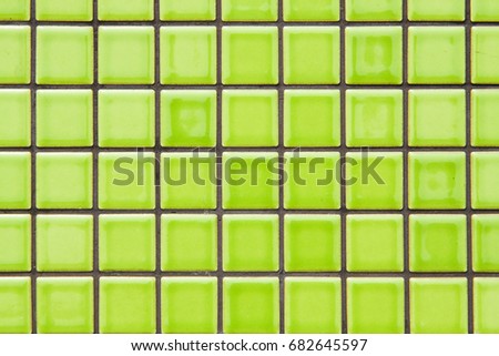 modern style of green mosaic tile texture wall