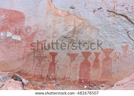 Pre-historical cave paintings over 3000 years