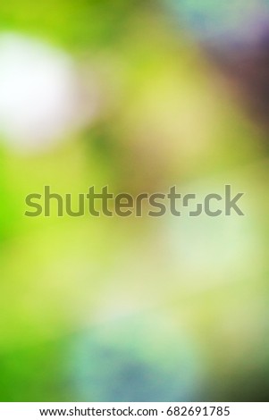 Defocused natural leaves colored blur bokeh abstract backdrop.
