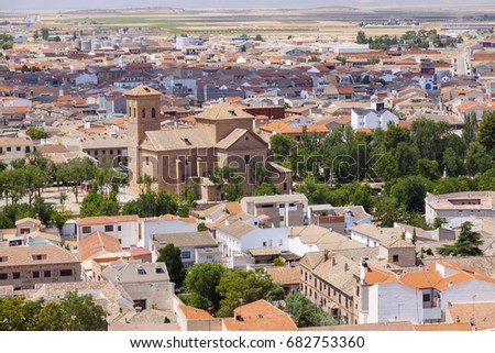 Architecture of Consuegra. Consuegra, Castile-La Mancha, Spain.