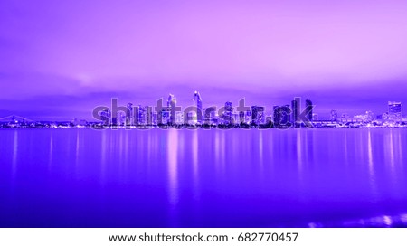 San Diego Panorama By Night