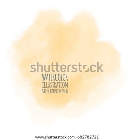 yellow watercolor vector background