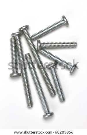Several steel theaded bolts