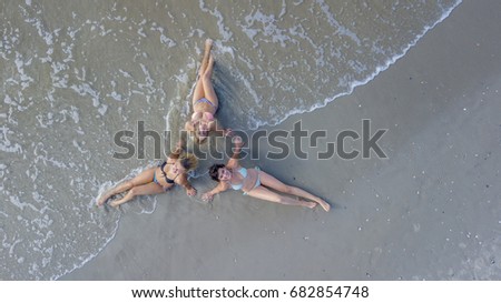 Friends enjoying a day at the beach