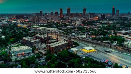 Stunning shot of Atlanta at dawn
