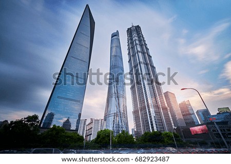 Shanghai pudong skyline