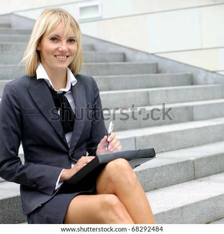 Young attractive business woman