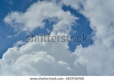 White clouds on the sky
