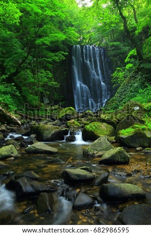 Summer kameda fudo waterfall