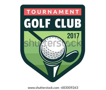 Vintage Golf Badge Logo Illustration