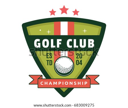 Vintage Golf Badge Logo Illustration