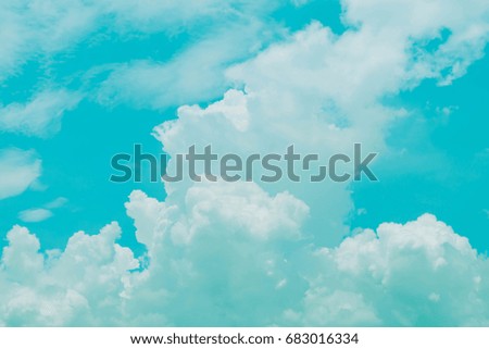 blue green sky background with white cloud