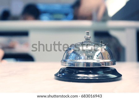 Restaurant bell vintage with bokeh
