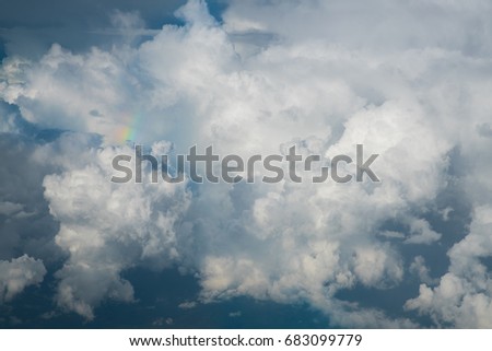 above cloud gradient blue sky background only