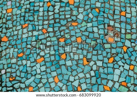 Abstract colorful mosaic background of tiles In a birch tone