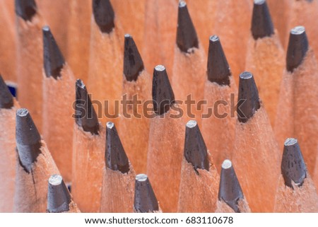 Sharpen pencils close up background