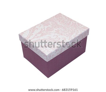 Dark Purple and Cream Color Gift Box