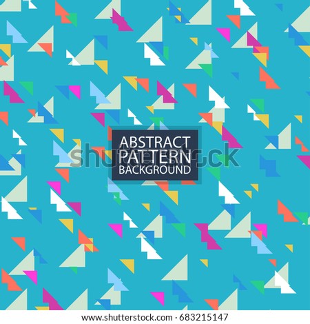 Vector abstract triangles pattern. Hipster geometric card background template