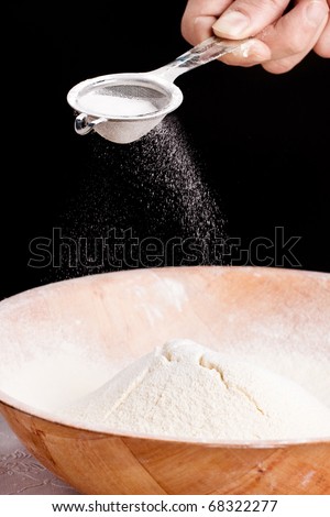 sifting  flour