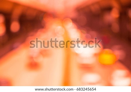 Bokeh background from traffic on the road,Blurred background