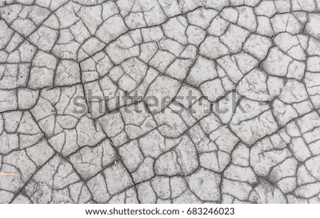 Dry lake bed with natural texture of cracked clay