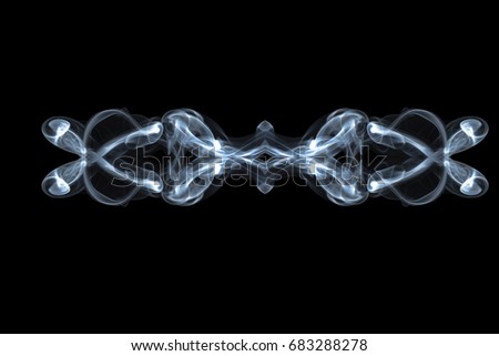 Beauty white smoke on dark background,movement white of fire flame smoke, Abstract and texture of amazing magic white smoke on black background
