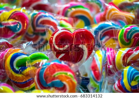 Candy with bright colors like art.