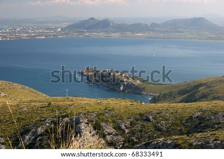Majorca, Bay of Pollenca, picture made from Formentor