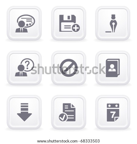 Internet icons on gray buttons 2