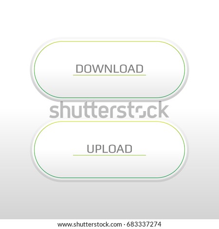 white vector download buttons for your site