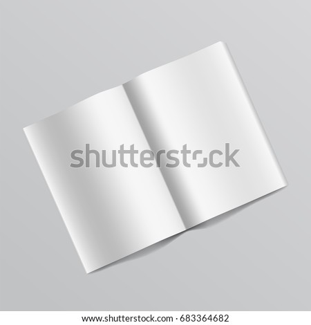 Blank Brochure magazine isolated on grey to replace your design
