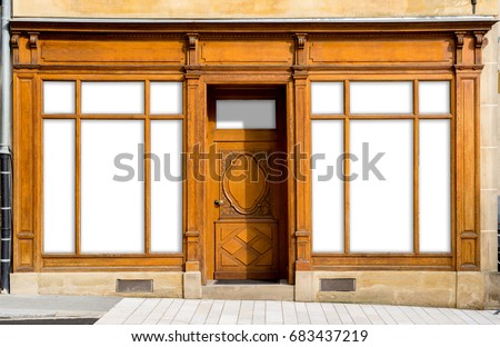 Vintage Shop Windows and Entrance