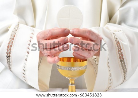 Christian Communion - Eucharistic Rite Royalty-Free Stock Photo #683451823