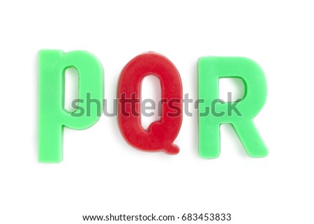 Plastic letters of the alphabet 