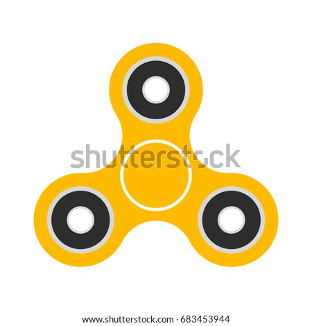 Yellow plastic spinner vector icon