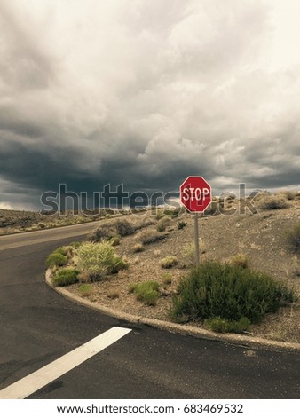 Stop sign in the middle of nowhere