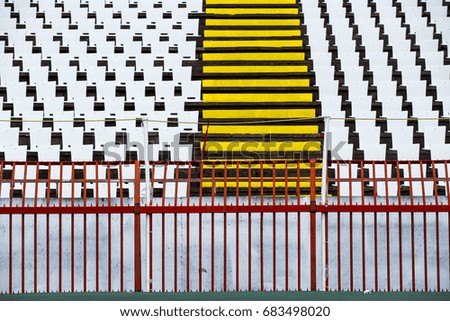 White seats on the stadium