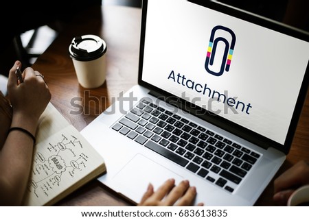 Paper Clip Mail File Attachment Graphic Royalty-Free Stock Photo #683613835