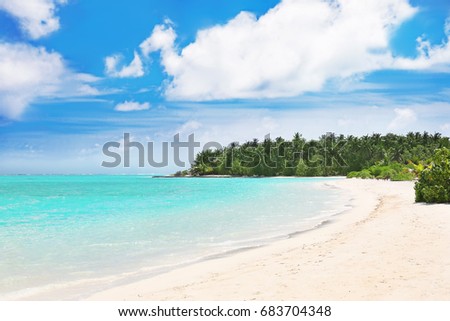 View of beautiful beach at tropical resort
