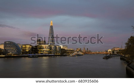 Morning skyline in London City