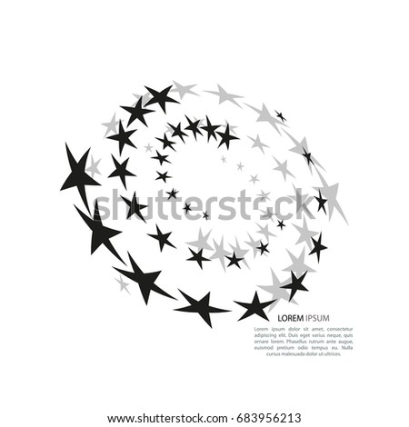 Abstract background pattern with stars. Vector icon illustration.
