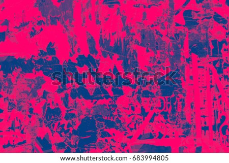 Old posters grunge textures and backgrounds Ripped paper / Old paper abstract / Colorful lipstick blue