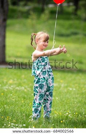 Young girl enjoy in park
