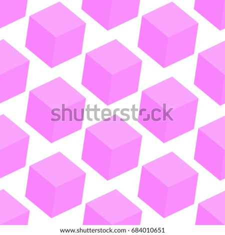 isometric cube pattern vector in purple