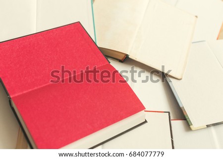 Composition with books on the table