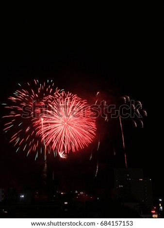 Summer fireworks festival in Atami, Izu, Japan.